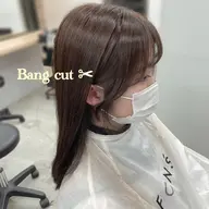 🍑平日限定🍑韓国風ガーリー🩰バングカット ¥1100 🥂