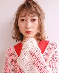 《ロング​〜​ミディアム・ボブ》カット&透明感ヘアカラー&内部補修トリートメント