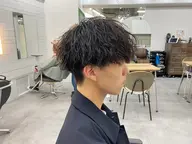 カット+ツイストスパイラルパーマ