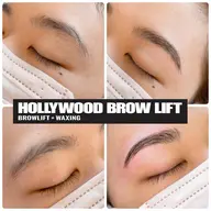🔥SNSで話題沸騰中🔥最先端の【ハリウッドブロウリフト】（眉毛パーマ＋Wax脱毛）今なら美容液で眉毛ケア無料✨