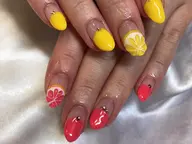 ジェルネイル丸フレンチ