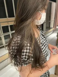 【インナーカラー🥣】ポイントブリーチ+髪質改善ケアカラー+マイクロバブルシャンプー+TR