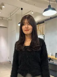 【お得🉐】透明感カラー+前髪カット＋オージュアクイックトリートメント