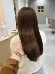 🌱カット+カラー+トリートメント（ロング料金+1100​〜​）