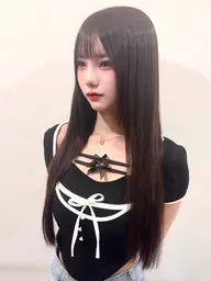 ケアカラー+髪質改善ストレート