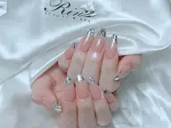 [チップスカルプ長さ出し】ガラスフレンチ