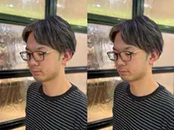メンズ　眉カット+ハイライトです