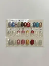 【Hand】ジェルオフなしワンカラーorラメ1色orラメグラにワンポイント
