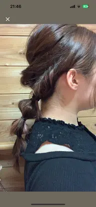 シンプルヘアアレンジ+シャンプー