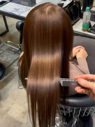 「平日なら-1000円」🧊🖤✨ブリーチ毛対応 酸性ストレート+スチームTR¥17980