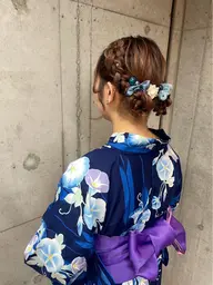 🍉🎐浴衣着付け＆ヘアセット🎐🍉花火大会やお祭り屋形船　飾り帯は+500円　（目安時間）60分