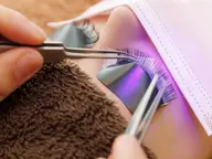 LEDマツエク(フラットラッシュ)両目80本＋カラーエクステ20本(Cカールのみ)