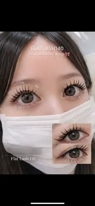 💍パリエク💍 （マツエク140本＋まつ毛パーマ）束感コーティング付