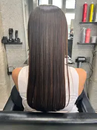 ダメージレス酸性縮毛矯正🌈+カット+リンゴ幹細胞トリートメント