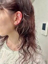 耳つぼジュエリー👂🏻✨️🖤⋆͛*͛両耳14粒