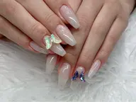 ワンカラーorラメグラデーション＋パーツ2本¥6200