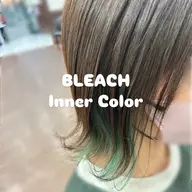 インナーカラー［ブリーチ］onカラー✨耳下インナー