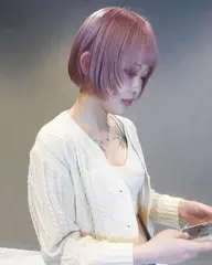 【1回でハイトーンに☆】デザインカット + ケアブリーチ2回 +カラー + BYKARTE 3step TR🥣🫧