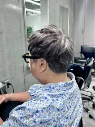 カット+お白髪ぼかしハイライトフルコース(カラー+ハリコシケア、しっとりorさらさら)