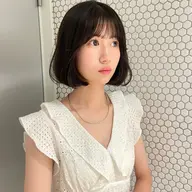 あご下約3​〜​4cmの長さにカットさせて頂けるボブのカットモデル募集中です！（前髪あり）お値段無料で可愛くさせて頂きます♡