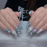 🩵【チップ長さ出し10本】シンプル10本デザイン　¥10980