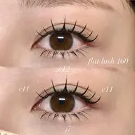 LEDフラットラッシュ120~160本🪿￤オフ.束感コーティングお仕上げ付き✨