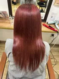 カット+縮毛矯正+カラー