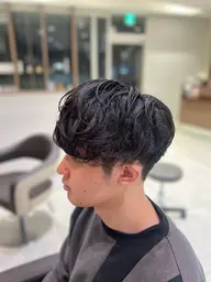 メンズカット＋自然な毛流れパーマ
