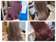 ⚠️ボブ、ショート限定⚠️大イメチェン💜✨✨ダブルカラー🦋🦋(ブリーチ+カラー+トリートメント)