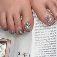 footネイル👣【2art👩🏻‍🎨】【ワンカラー部分は2色まで選択可‍】