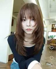 ロングからセミロングぐらいの長さ　レイヤーカット！ 16日募集‼️