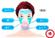 【メンズ脱毛】　ヒゲ　￥1100～～