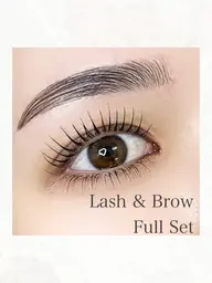 まつ毛パーマ上下+美眉スタイリング(毛流れ矯正+眉毛wax)