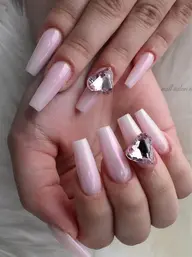 Jrスタッフモデルスカルプ (乳白色/ピンクベージュ/ラメ)