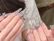 【Hand】 アクリルスカルプ豪華持ち込み10本アート+パーツつけ放¥20980→¥18500