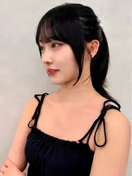 結んでもかわいい‎🤍"盛れる"前髪＋顔周りカット‎🤍 #韓国#韓国レイヤー#顔周りレイヤー#シースルーバング