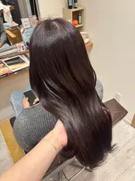 【黒髪卒業🌸柔らかcolor🥣】顔周りカット＆透明感ワンカラー＆髪質改善プラチナトリートメント✨
