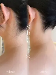 背中上+うなじ シェービング<泡洗顔、ゴマージュ サービス>