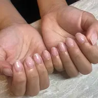 《minimo限定価格》クリア/自爪風🩵(ソフトジェルオフ込み)