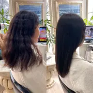 【💫プレミアム髪質改善縮毛矯正💫】カット＋髪質改善縮毛矯正＋艶カラー＋AJ4ステップTR付き／ダメージ毛もお任せ‼️