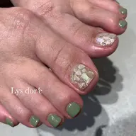 ご新規★シンプルの中に煌めく最新デザインfoot★2本アートコース※初回現金のみ