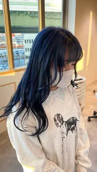 ミニモ限定炭酸シャンプー+レイヤーカット+透明感イルミナカラー+トリートメント¥7900 ロング料金+¥1100