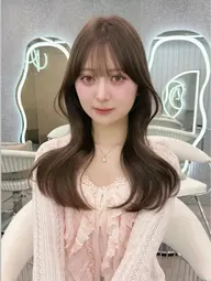 【💖金曜日8時​〜​限定💖】垢抜け顔周りカット+ブリーチなし透明感カラー+トリートメント✨ロング料金なし