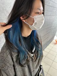 デザインブリーチ+フルカラー(インナー)¥8900【イルミナ+¥2000】【3STEPトリートメント+¥2000】