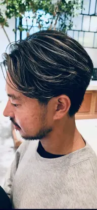 メンズ限定ハイライト🌈メッシュ⭐️ブリーチ⭐️白髪ボカシ