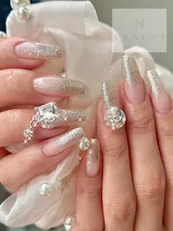 🦋☆長さ出し10本+ラメ、マグネットワンカラー