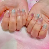 ワンカラーorラメグラ(ベースクリアのみ)+(パーツ1本無料)+(長さ出し無)