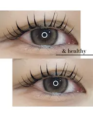 【🪩🩶流行りの&healthy🩶🪩】フラットラッシュ100本➕上パーマ➕アイシャンプー🎶