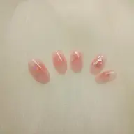 春ネイル🌸シアーピンク×桜アート（オフなし）