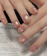 【オフなし】自爪✨ ガラス玉マグネットネイル🧲(甘皮ケア付き)3980円